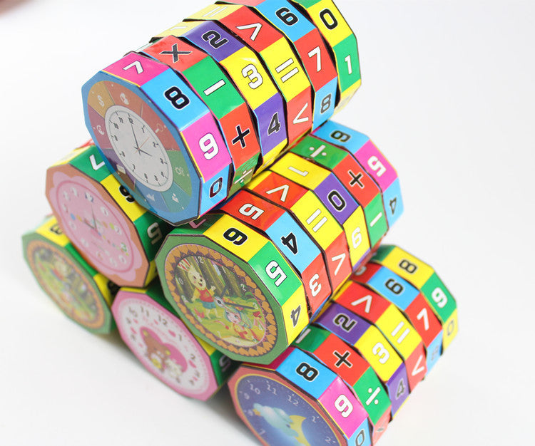 Six-Sided Math Cube for Kids Learning Toy