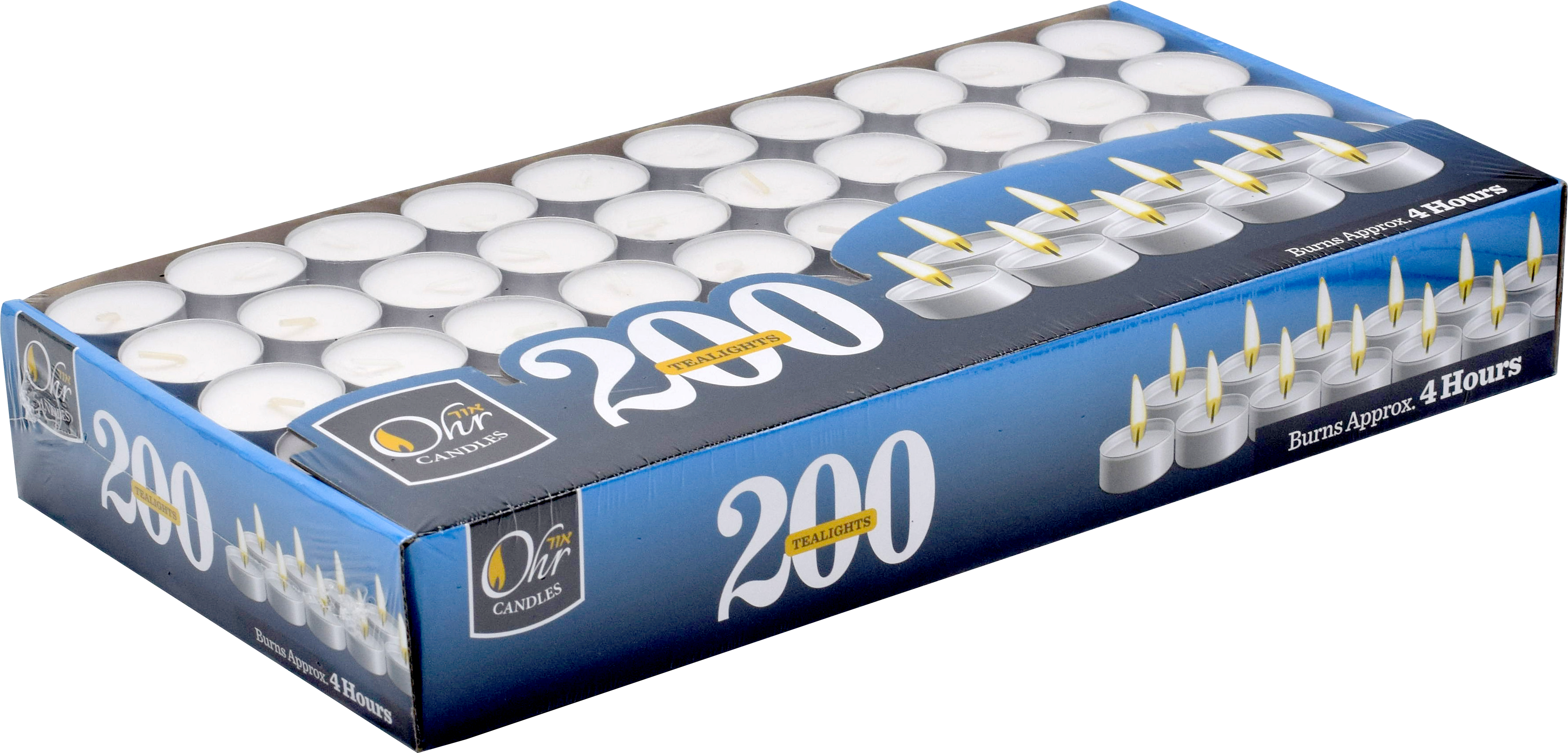 200 pk.Tealights Plastic-Wrapped