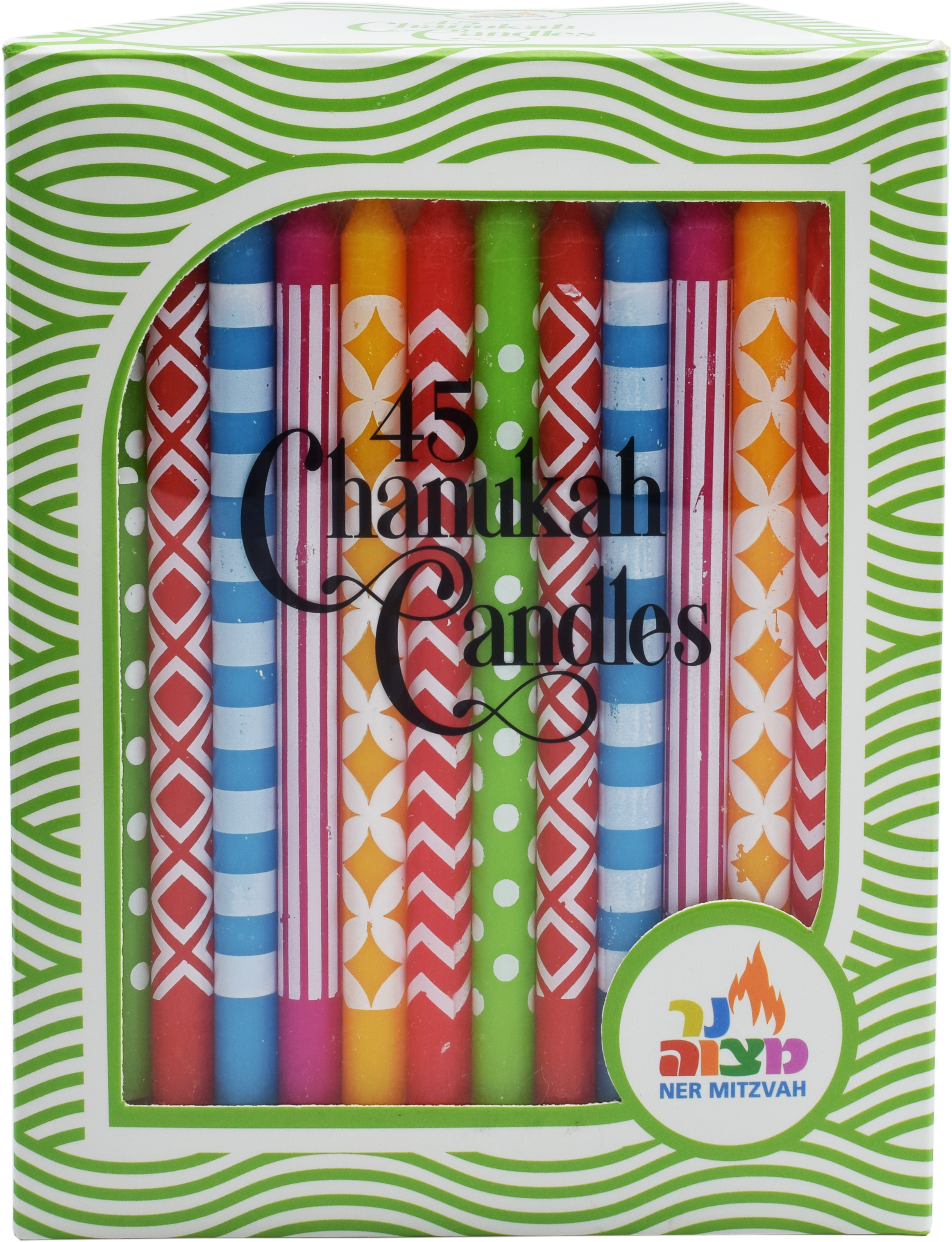 45pk. Multi Pattern Chanukah Candles