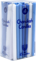 Long Chanukah Candles Blue & White