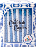 Blue & White Spiral Candles