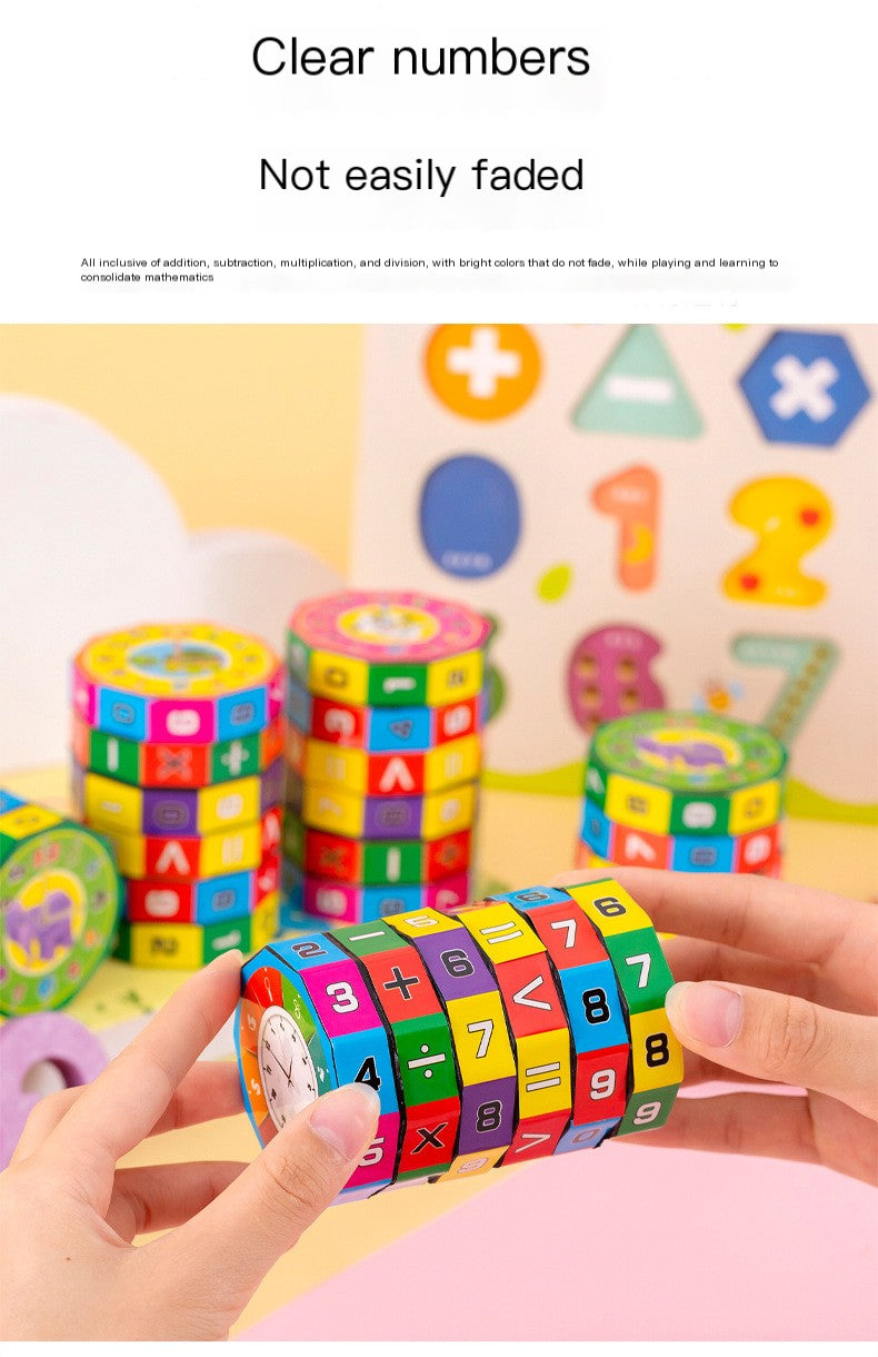 Six-Sided Math Cube for Kids Learning Toy
