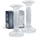 2pk. 7" Glass Candlesticks