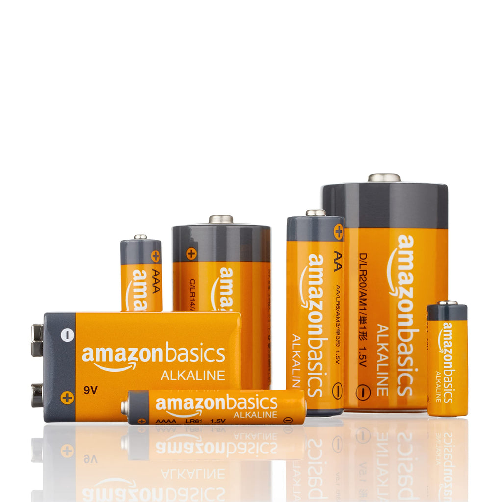 Amazon Basics 20-Pack AA Alkaline Batteries, 1.5 Volt, 10-Year Leak-Free Shelf Life, for Everyday and Household Devices