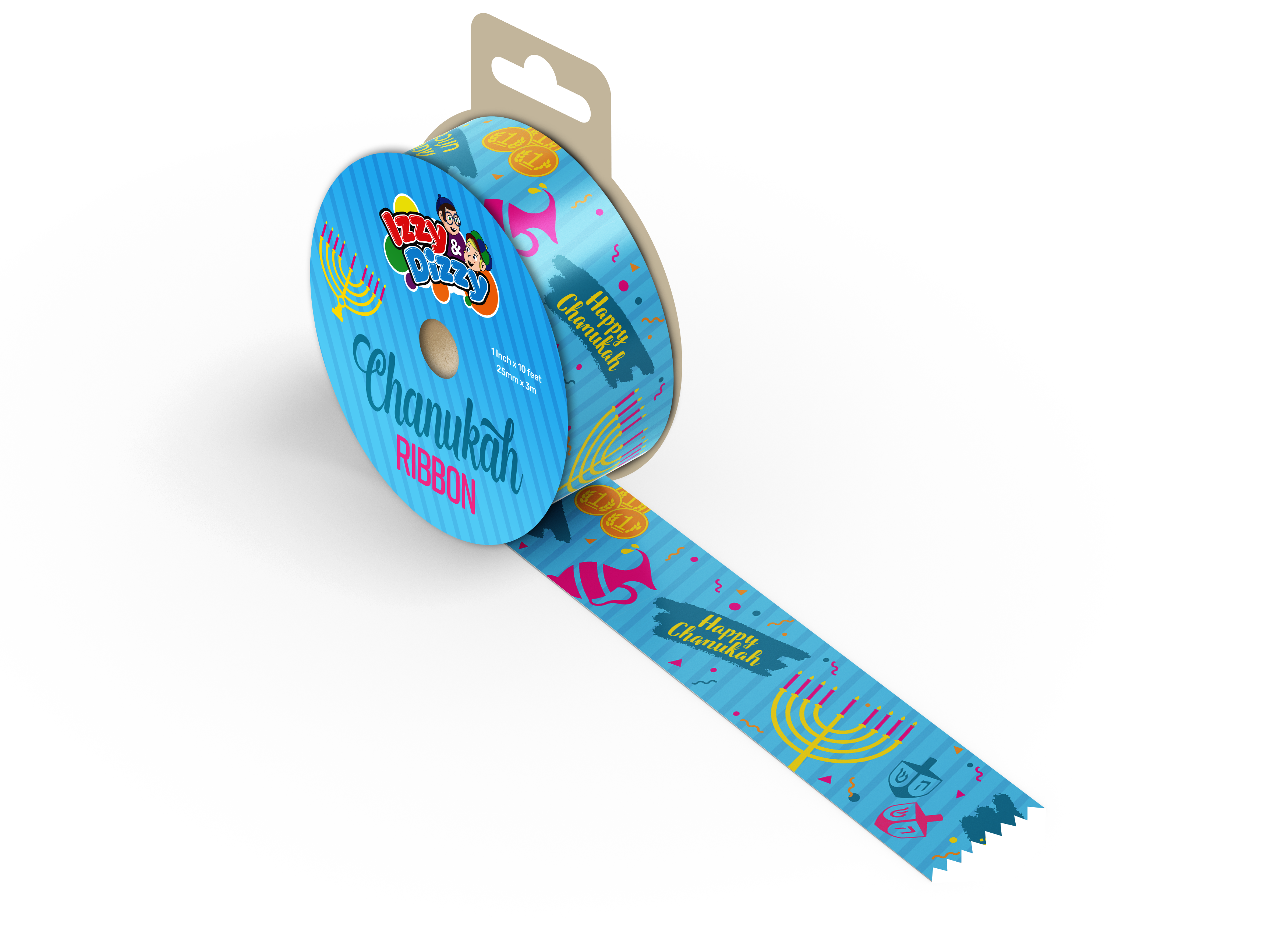 Chanukah Ribbon 2.5cm