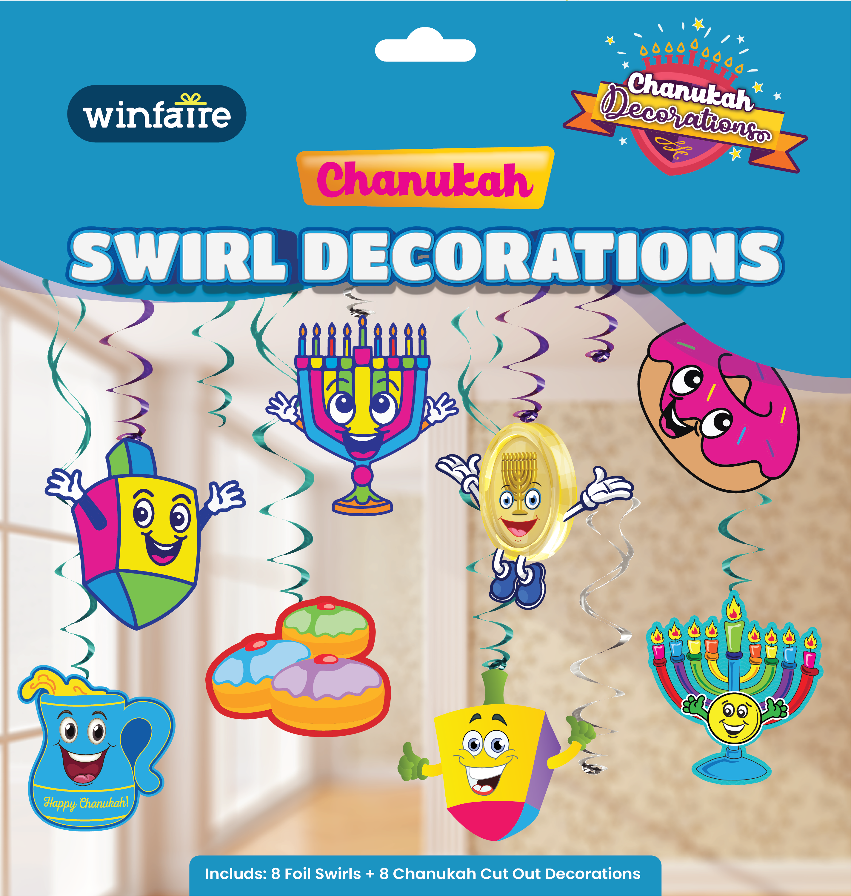 Chanukah Swirl Decorations