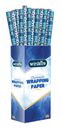 Chanukah Wrapping Paper - Blue Design Assorted