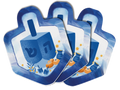 Dreidel Shaped Napkin- Blue & White Design