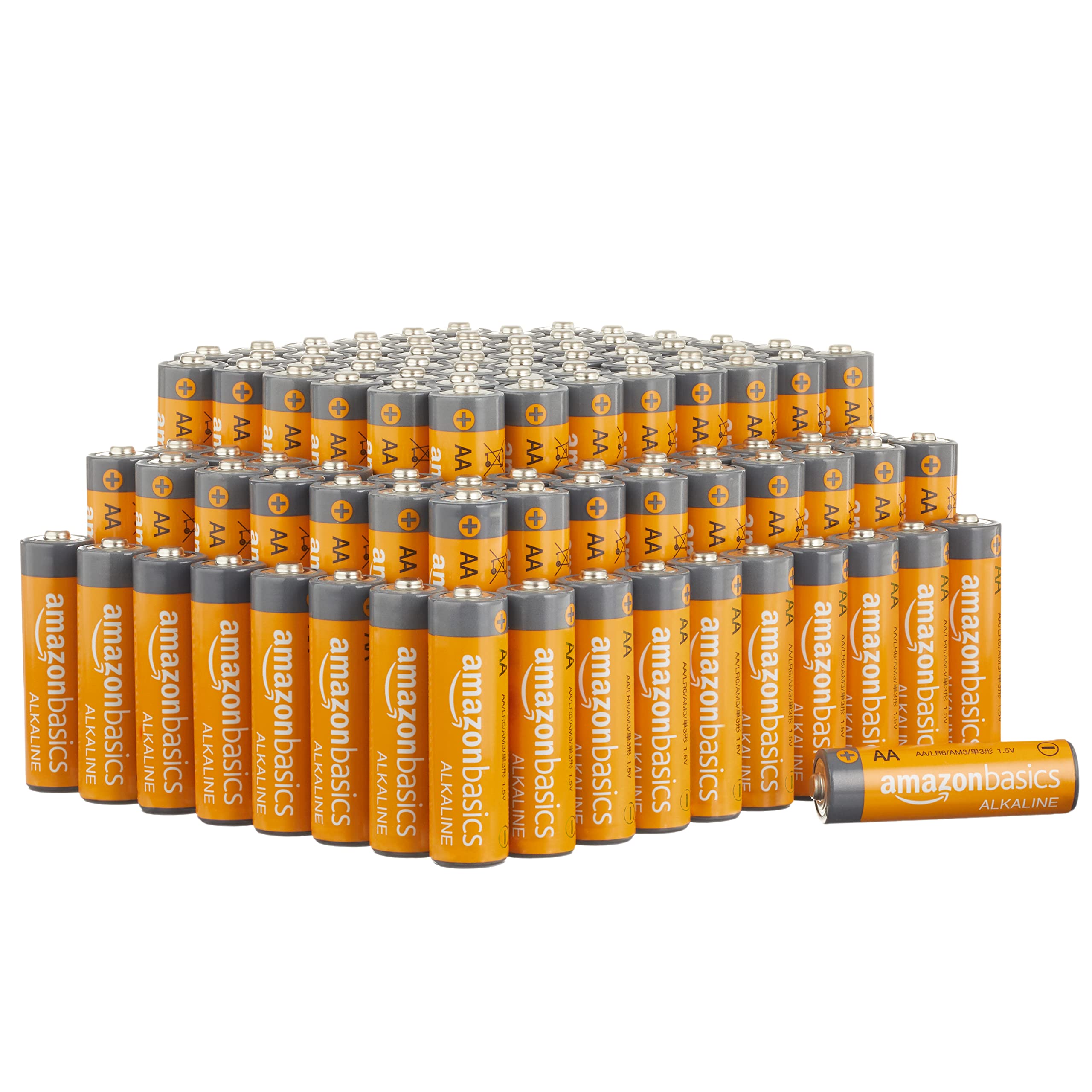 Amazon Basics 20-Pack AA Alkaline Batteries, 1.5 Volt, 10-Year Leak-Free Shelf Life, for Everyday and Household Devices