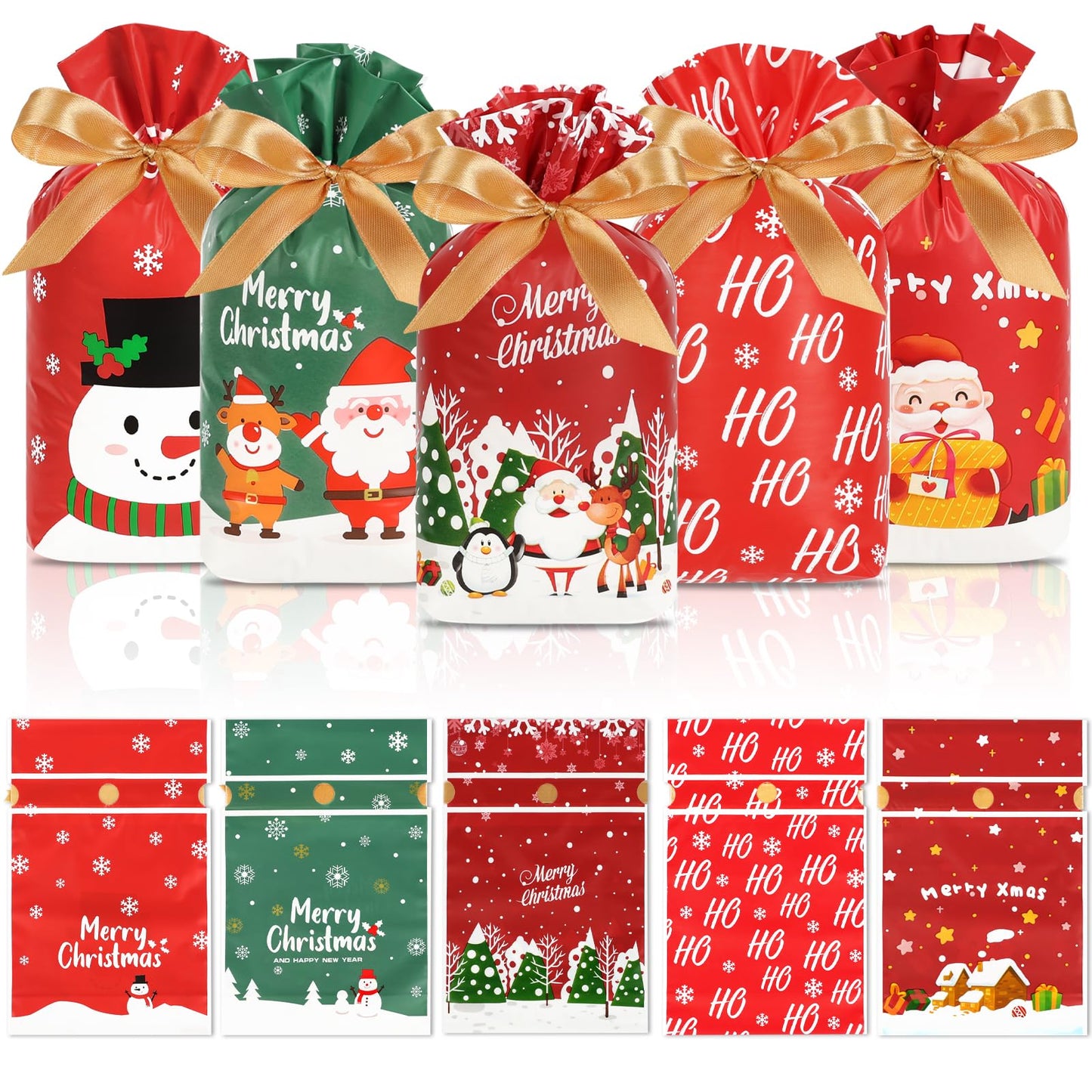 50pcs Christmas Holiday Goodie Bags