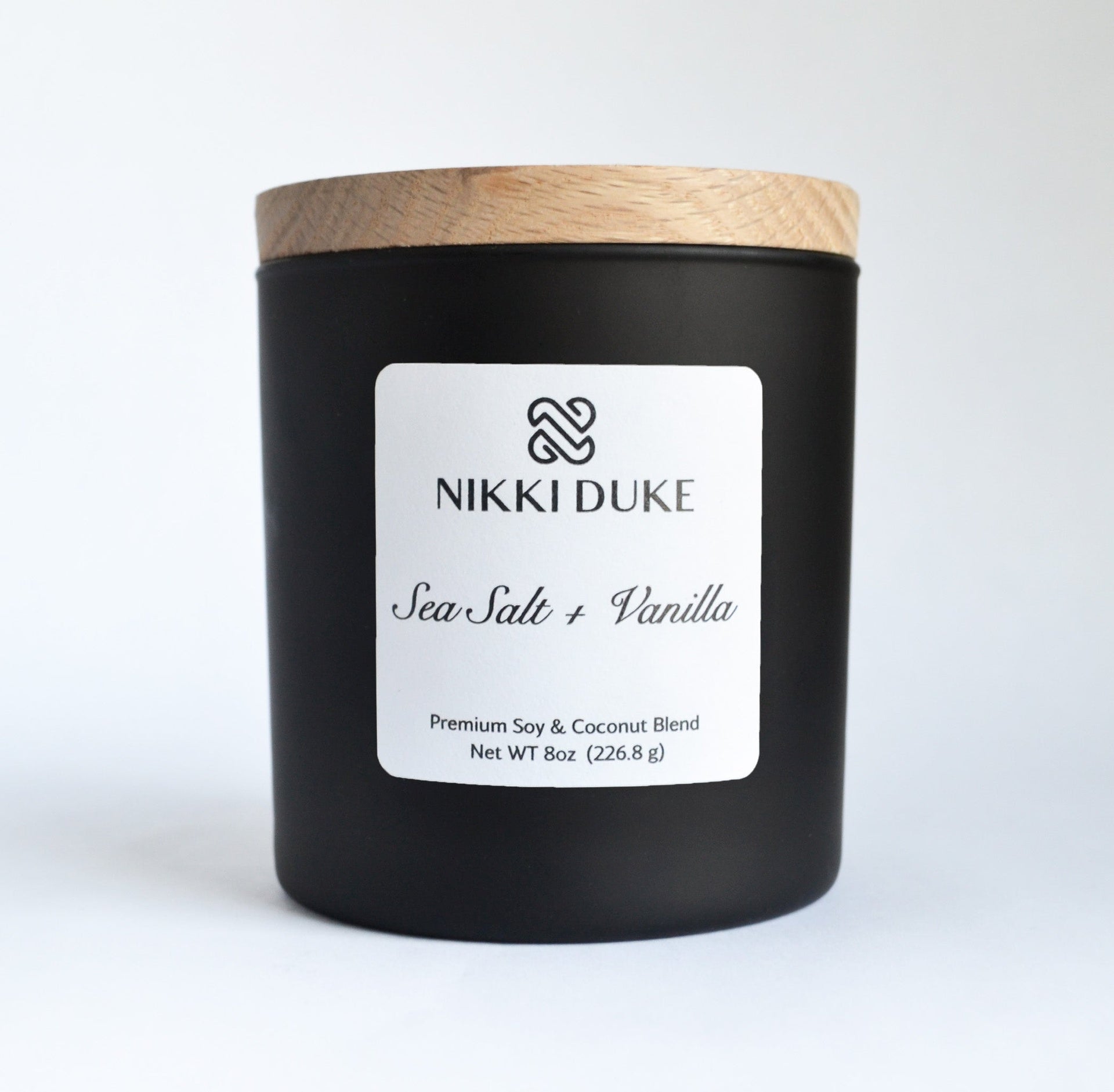 Nikki Duke 8 oz Premium Soy + Coconut Candle Collection with Whipped, Vanilla, and Seasonal Scents