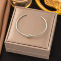 Cold Style Knotted Open Stainless Steel Fashion Personality Minimalist Bracelet