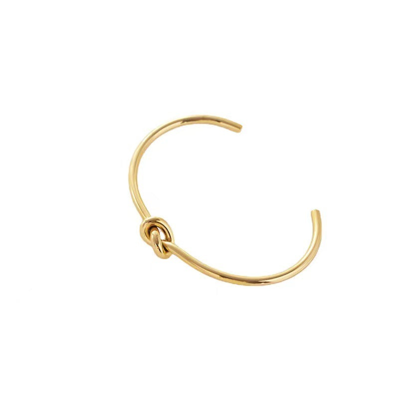 Cold Style Knotted Open Stainless Steel Fashion Personality Minimalist Bracelet