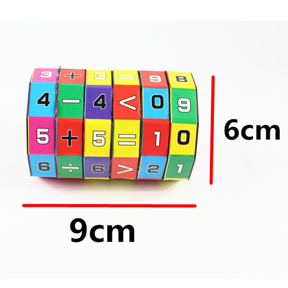Six-Sided Math Cube for Kids Learning Toy