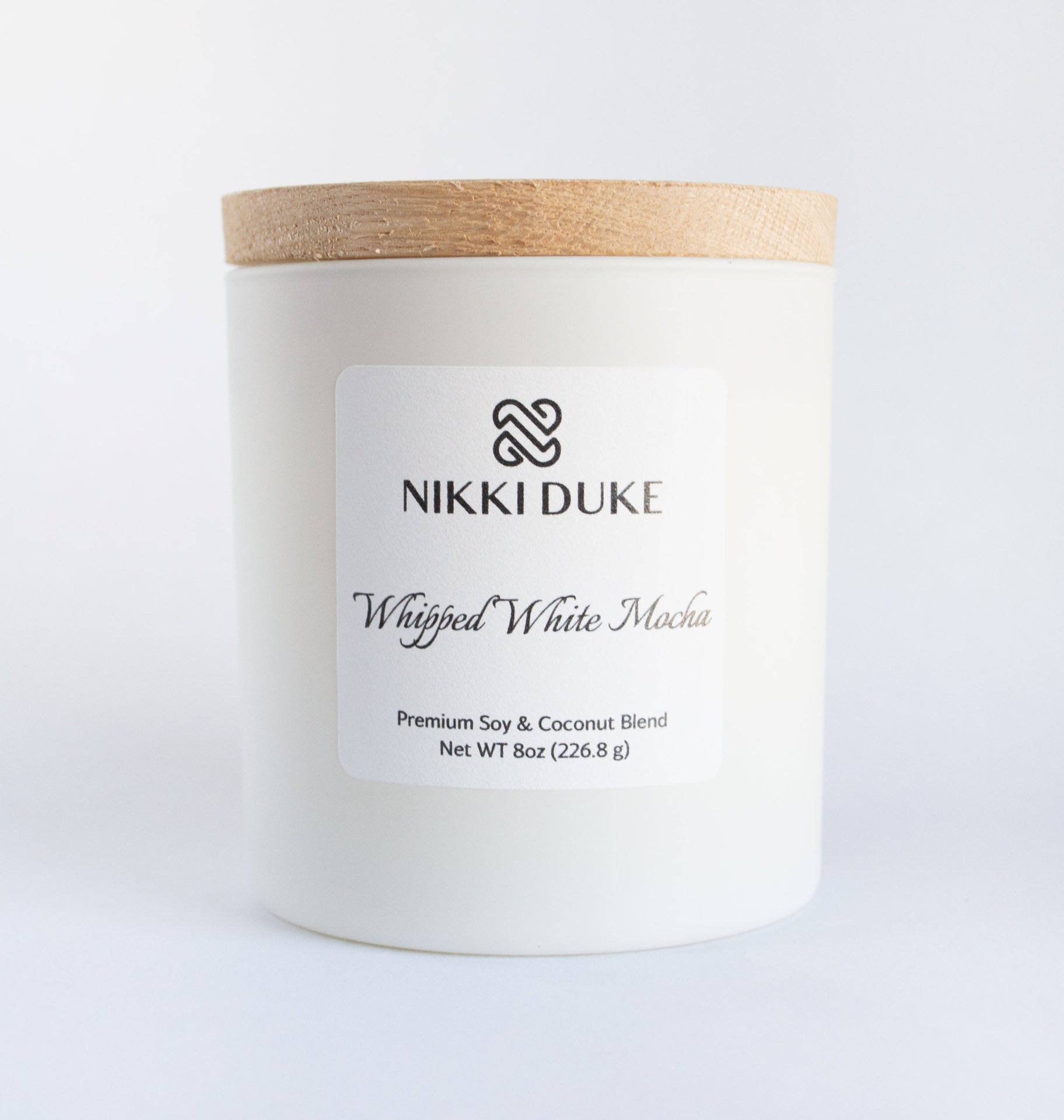 Nikki Duke 8 oz Premium Soy + Coconut Candle Collection with Whipped, Vanilla, and Seasonal Scents