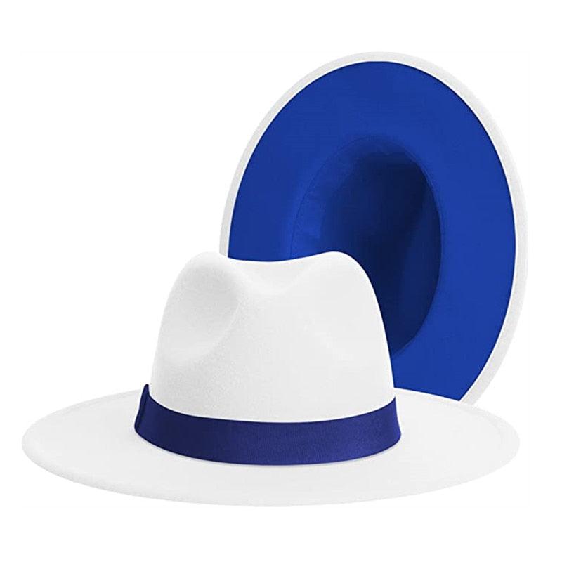 Classic Women's Fedora Hats Bright Colors Wide Brim Summer Hat Wide Brim Fedora Hat Men Women Two Colors Cowboy Fedora Comfortable Hats