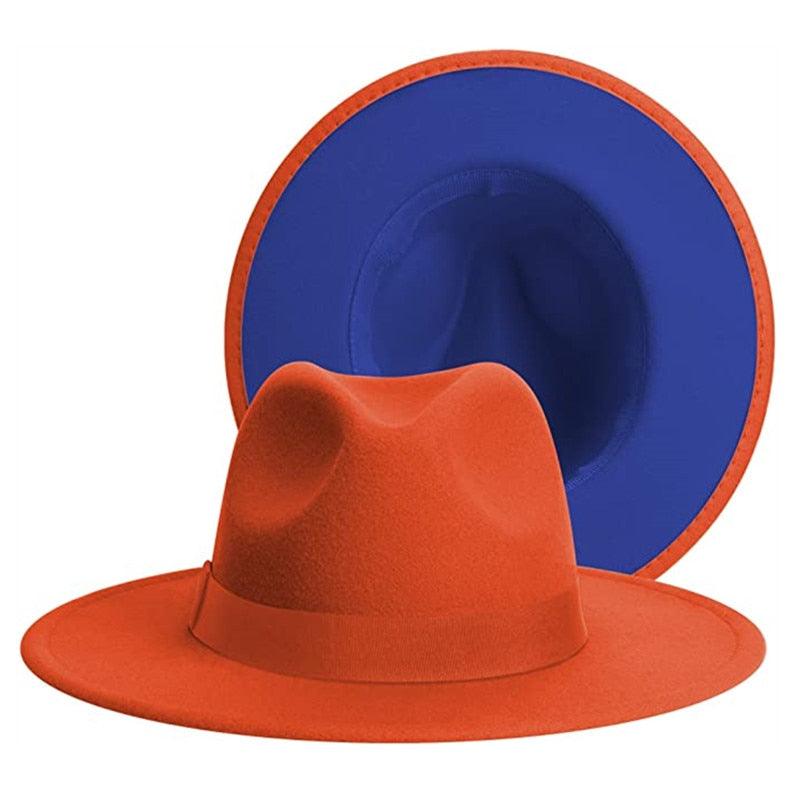 Classic Women's Fedora Hats Bright Colors Wide Brim Summer Hat Wide Brim Fedora Hat Men Women Two Colors Cowboy Fedora Comfortable Hats