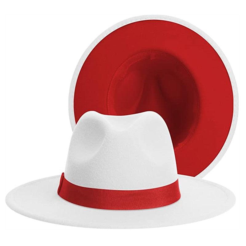Classic Women's Fedora Hats Bright Colors Wide Brim Summer Hat Wide Brim Fedora Hat Men Women Two Colors Cowboy Fedora Comfortable Hats