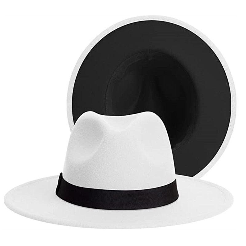 Classic Women's Fedora Hats Bright Colors Wide Brim Summer Hat Wide Brim Fedora Hat Men Women Two Colors Cowboy Fedora Comfortable Hats