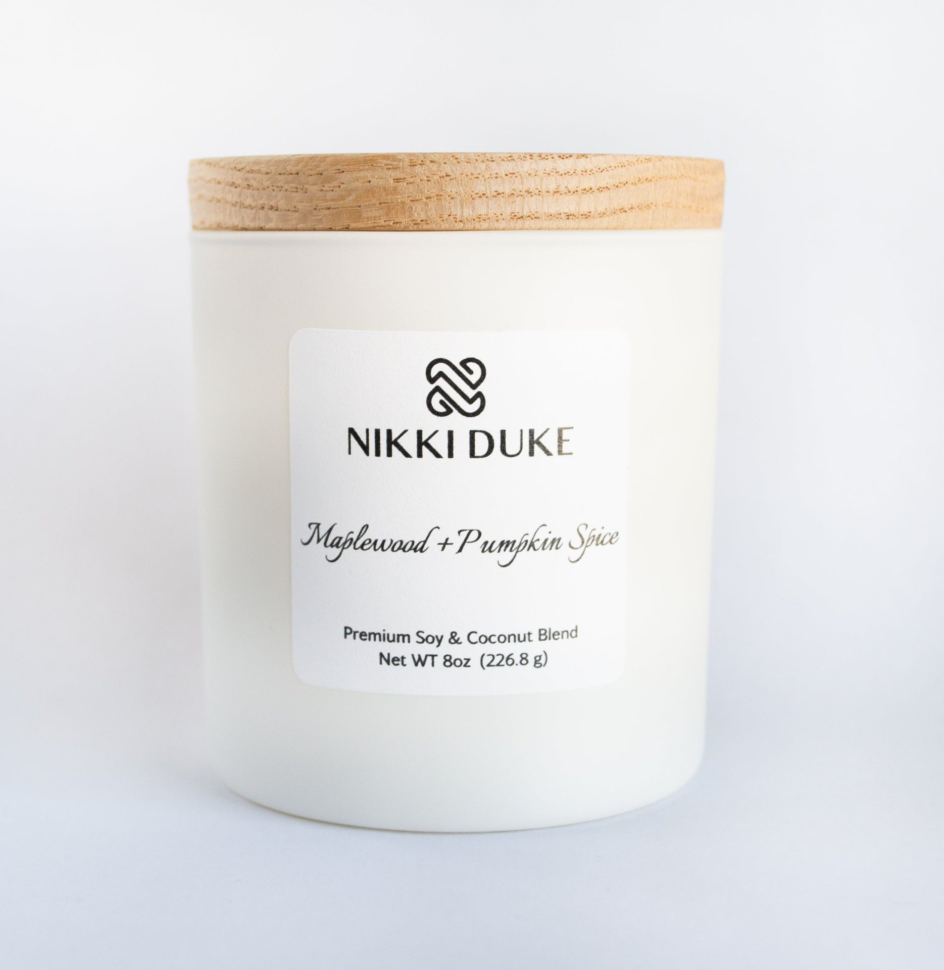 Nikki Duke 8 oz Premium Soy + Coconut Candle Collection with Whipped, Vanilla, and Seasonal Scents