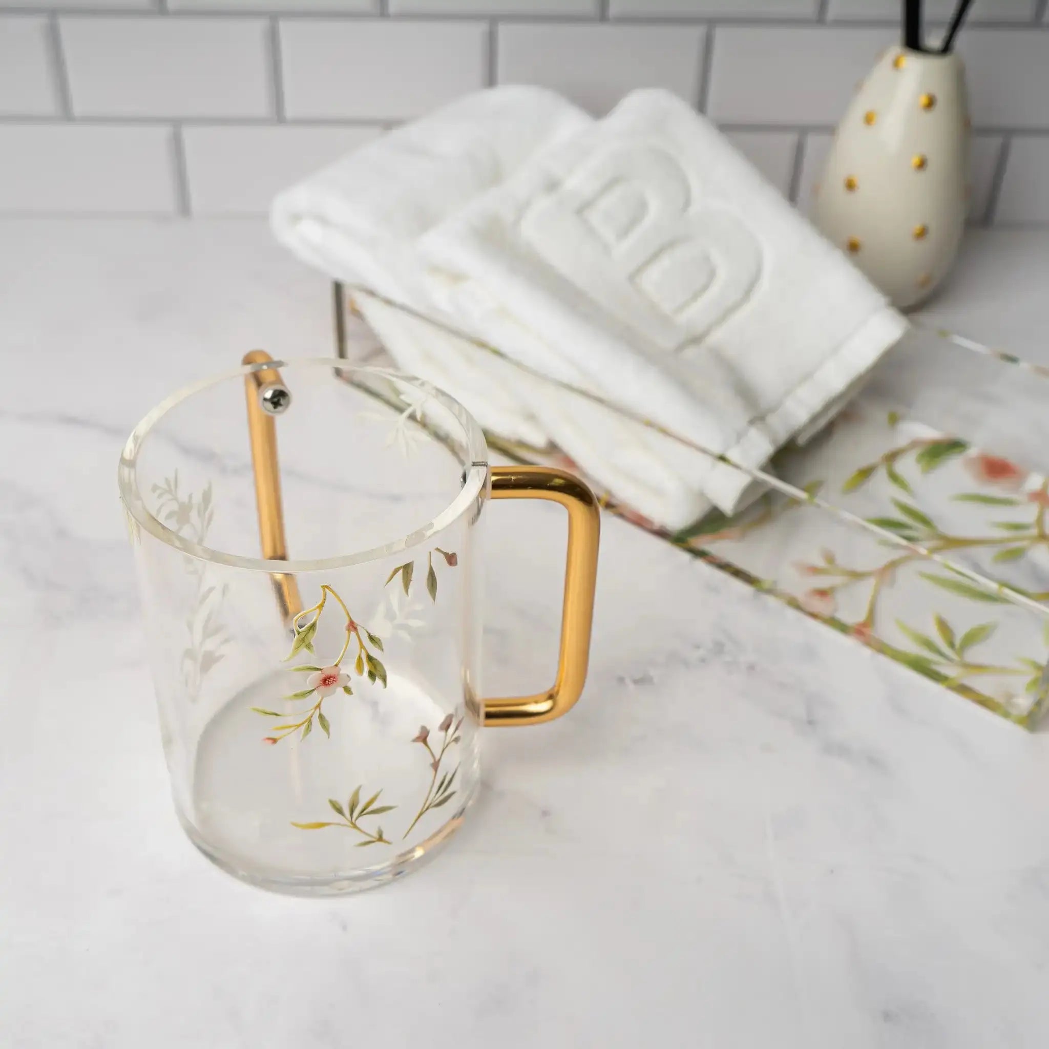 Floral Bird Washing Cup