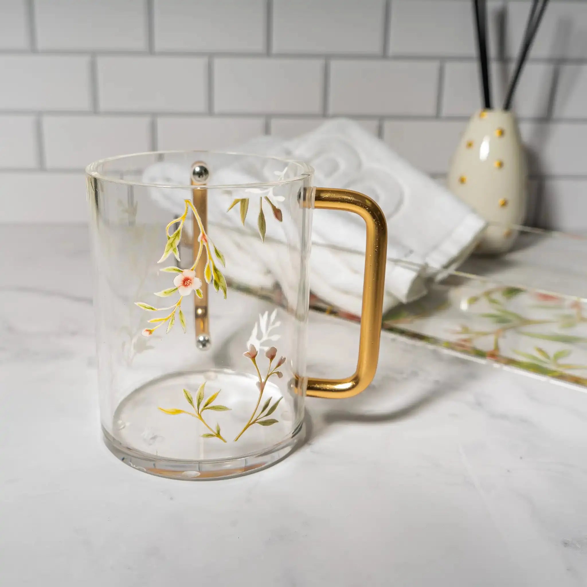 Floral Bird Washing Cup