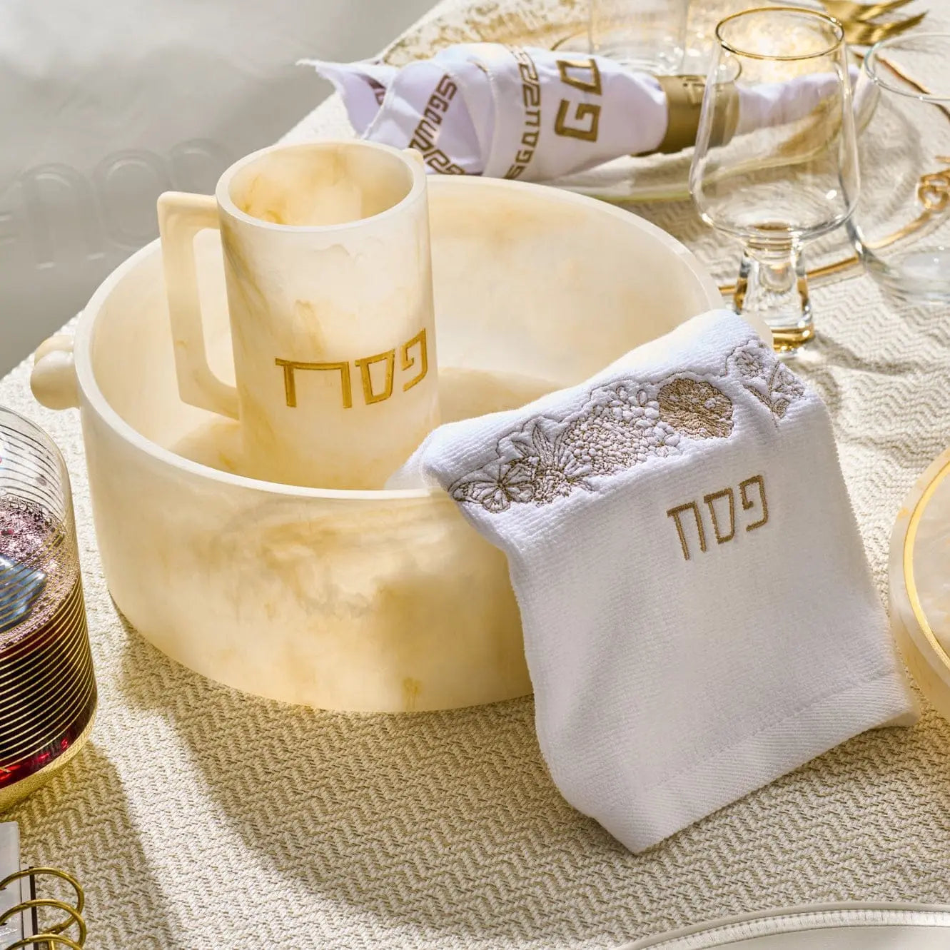 Pesach Resin Washing Bowl & Cup